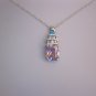 Sterling Silver Pink Topaz Earrings and Necklace