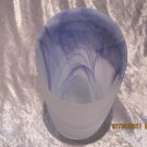 Violet Frosted Swirl Glass Vase