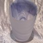 Violet Frosted Swirl Glass Vase