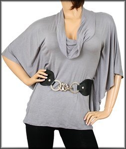 Grey Batwing Top Small