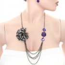 Fashion Flower and Bead Necklace