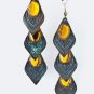LAYERED PATINA DROP EARRINGS