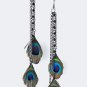 Layered Feather Peacock Earrings