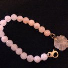 Girls Sterling Silver Pink Quartz 7 in. Bracelet