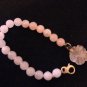 Girls Sterling Silver Pink Quartz 7 in. Bracelet