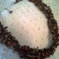 Handmade Three Row Tigers Eye Chips Sterling Silver Clasp Necklace
