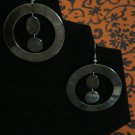 Handmade Antique Silver Hoops with Charms
