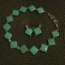 Handmade Genuine Turquoise Beads and Silver Accents and Clasp Set