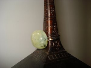 Handmade Natural Quartz Cabochon Stone Adjustable Ring
