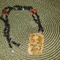 Genuine Blackstone and Red Tiger Eye Beads with Soapstone  Necklace
