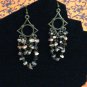 Genuine Picture Jasper Dangling Chips on Brass Earring Settings