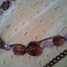 Genuine Lavender, Swarovski Crystals on Copper Chains, Long Necklace