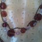 Genuine Lavender, Swarovski Crystals on Copper Chains, Long Necklace