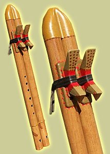 NEW Native Double Drone Flute Reproduction - Key of G