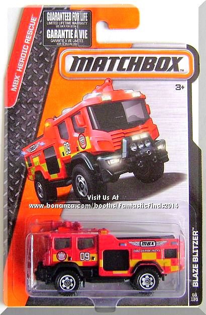 Matchbox - Blaze Blitzer: Mbx Heroic Rescue #66 120 (2015) *red Edition*