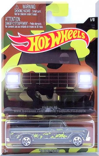 Hot Wheels - '79 Ford Pickup: HW Camouflage Series #1/6 (2016) *Dark Green*