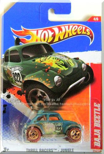 Hot Wheels - Baja Beetle: Thrill Racers - Jungle #4/6 - #214/244 (2011) *Teal*