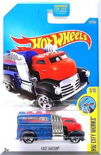 Hot Wheels - Fast Gassin: HW City Works #2/10 - #167/250 (2016) *Red & Blue*