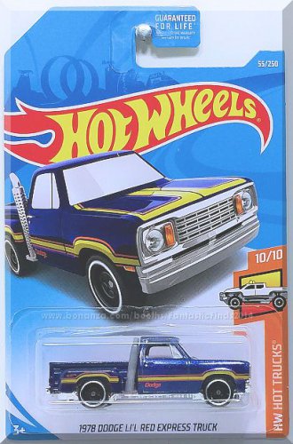 Hot Wheels - 1978 Dodge Li'l Red Express Truck: HW Hot Trucks #10/10 - #55/250