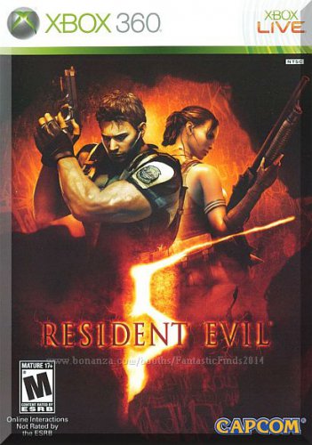 XBOX 360 - Resident Evil 5 (2009) *Complete w/Case & Instruction Booklet*