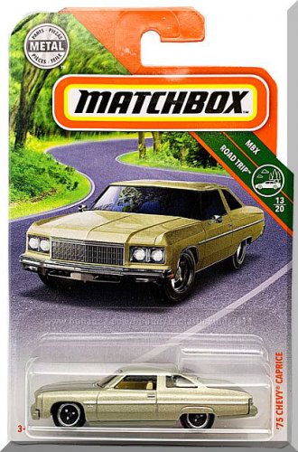Matchbox - '75 Chevy Caprice: '19 MBX Road Trip #13/20 - #6/100 *Gold Edition*