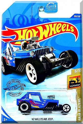 Hot Wheels - '42 Willys MB Jeep: Baja Blazers #6/10 - #139/250 (2020) *Blue*
