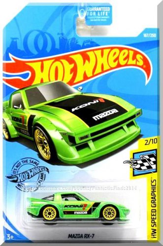 Hot Wheels - Mazda RX-7: '19 HW Speed Graphics #2/10 - #167/250 *Green Edition*