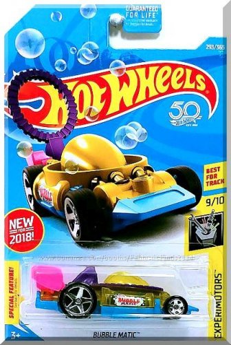Hot Wheels Experimotors Bubble Matic Yellow with 2018 Factory Seal Sticker 