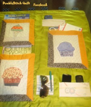 Applique Fabric Wall Hanging Mail Organizer, get organized
