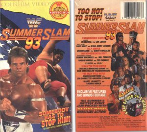 WWF/WWE SUMMERSLAM 1993 ORIGINAL WRESTLING VHS