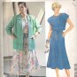 1987 McCalls 3012 Pattern Unlined Jacke, Dress w/Shoulder Gathers Tie Belt  Size 12 1/2 Uncut