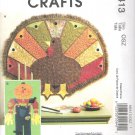 2011 McCalls 6413 Pattern Fall Decorations  Turkey and Scarecrow  Uncut