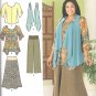 2011 Simplicity 2195 Pattern Tunic, Top, Vest, Pants, Skirt Size 10-18 Uncut