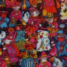 Halloween Cats Cotton Fabric  2 Pieces  22 1/2"L x 13"W and 8 1/2"L x 31"W