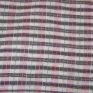 Pink Gray White Raised Plaid Cotton/Rayon Blend Fabric 4 1/2 yds x 45" wide