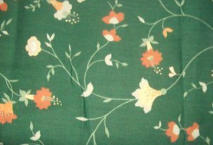 Waverly "Tanglewood" Green, Rust, Gold Home Decor Fabric  7 1/6" x 48" wide