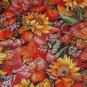 Sunflowers Fruits Vegetables Fall Thanksgiving Colors Fabric 5 1/8 yds x 45"w