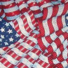 American Flags in 3 Design Fabric  33"w x 1 3/4 yd (64")