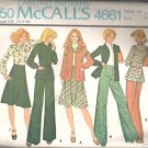 McCalls 4661 (1975) Vintage Pattern Unlined Jacket or Blouse Bias Skirt Pants Size 14  Uncut