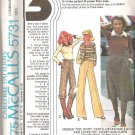 McCalls 5731 (1977) Vintage Pattern Top Skirt Pants Dickey and Cuffs  Size 12, 14, 16  Uncut