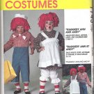 McCalls 7743 (1995) Pattern Adult & Children Raggedy Ann and Andy Costumes Large Uncut