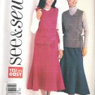 Butterick 3621 (2002) Easy Plus Size Pattern Top Skirt  18, 20, 22  Uncut