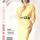 McCalls 4096 (1989) Easy Petite-able Pattern Pullover Dress  Size 6-10  Uncut