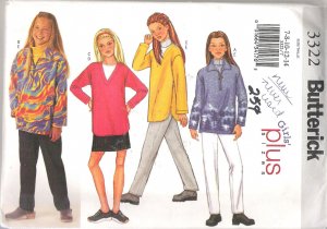 Butterick 3322 (2001) Pattern Girls Plus Sizes Top Jacket Skirt Pants 7-14  Uncut