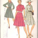 Simplicity 6270 (1974) Button Front Shirt Dress Front Pleats Long Short Sleeves Size 10 Uncut