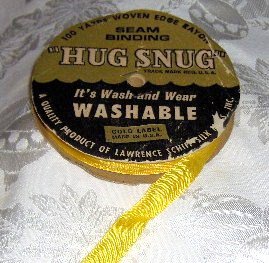 Yellow &ldquo;Hug Snug&rdquo; Woven Edge Rayon Seam Binding