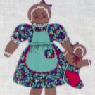 Christmas Gingerbread Doll Cut and Sew Fabric Panel
