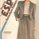 Simplicity 5693 (1982) Skirt Lined Jacket Pattern Adjustable for Petite Size 10-12-14  Uncut