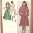 Simplicity 9597 (1980) Button Front "V" Neck Elastic Waist Pockets Collar Flaps Pattern Size 8 Uncut