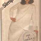 Simplicity 5791 (1982) Straight Skirt Unlined Asymemetrical Wrap Jacket Pattern Size 10-12-14 Uncut